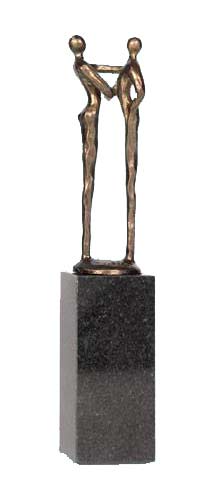 Skulptur aus Bronze Der Händedruck