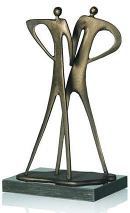 Bronze Skulptur Ein kräftiger Händedruck
