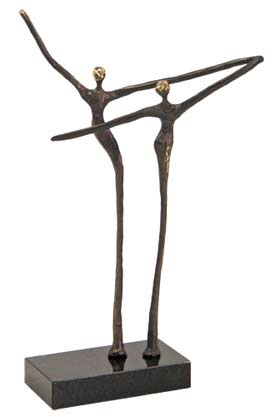 Skulptur aus Bronze Gewachsene Verbundenheit