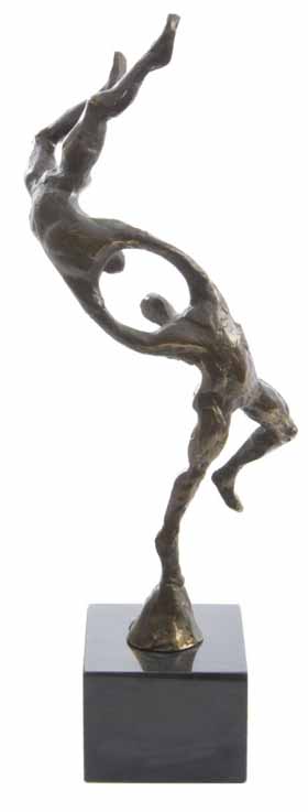 Bronze Skulptur Zusammenarbeit in Bewegung