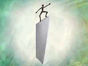 Motivations Skulptur Stufen zum Erfolg